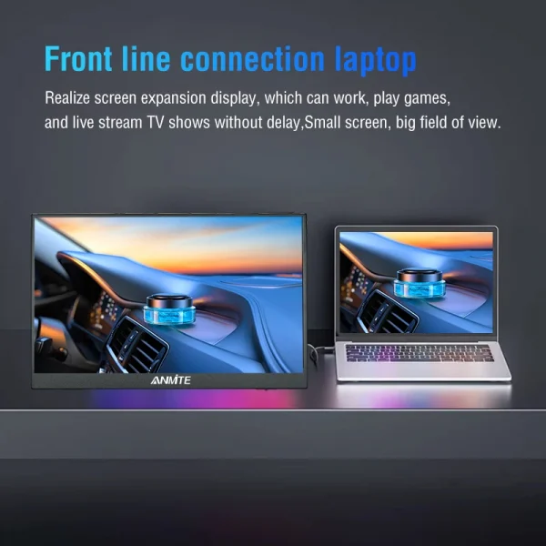 S7a47bce776764edab57db6f8fe55ea6f0.webp شاشة Anmite 16 بوصة محمولة 🎮 1200P HDR للألعاب والعمل! ✨