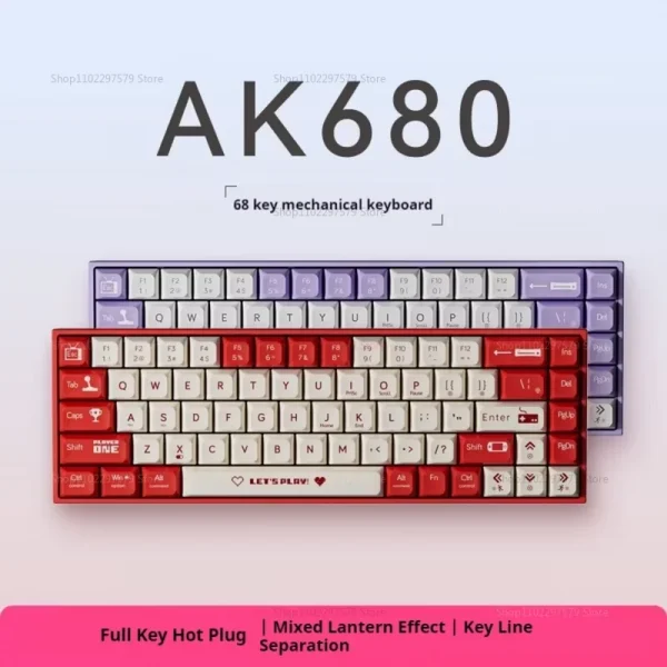 AK680: لوحة مفاتيح ميكانيكية احترافية للألعاب! 🎮